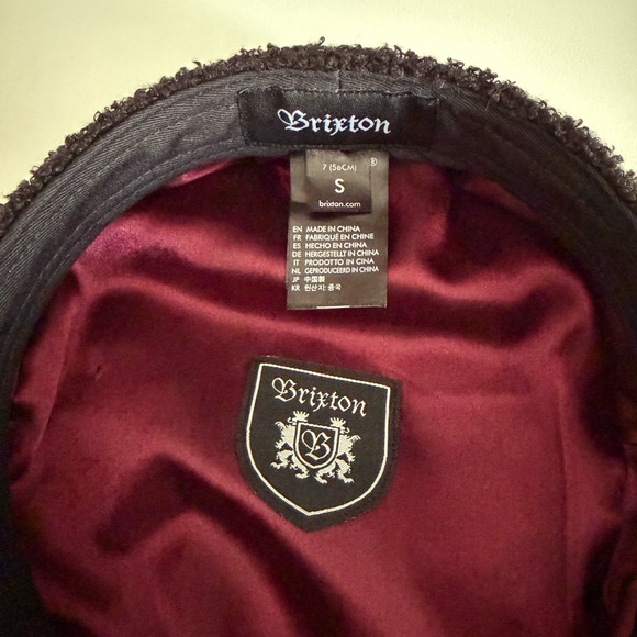 SOLD๐๐๐๐๐๐๐๐๐๐Brixton Black Textured womenโs Hat, Black, Small - Picture 4 of 8
